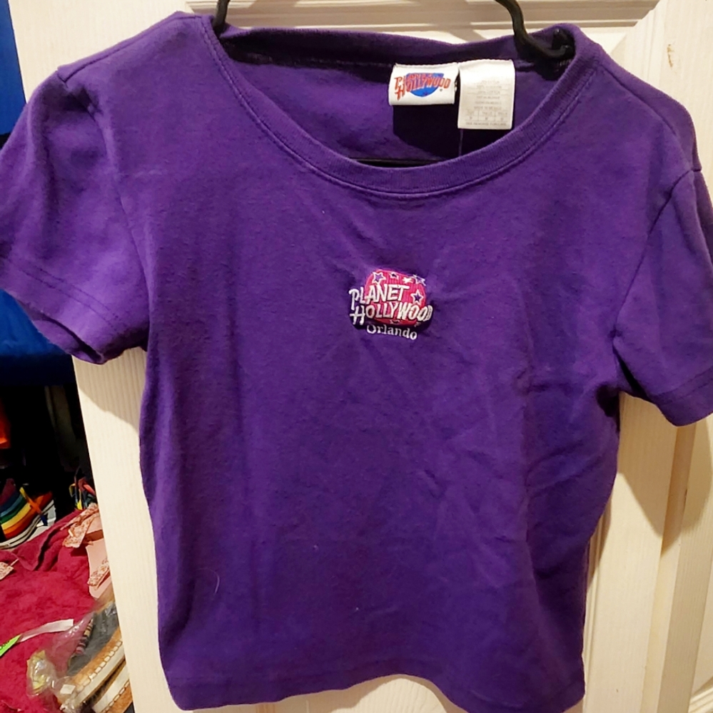 vintage 1991 purple planet Hollywood Tshirt ❤️